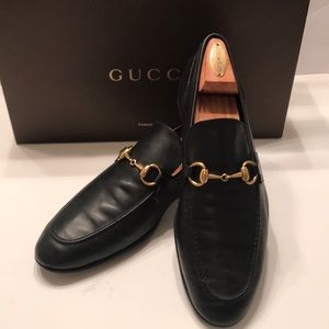 Gucci Jordaan Mens Horse bit black leather Loafers
